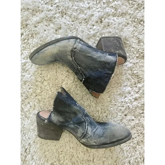 Marco Delli Sandra Mule Western Denim Boots 36 - Picture 2 of 7